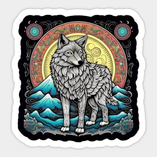 Lone Wolf - Symbol of Strength and Freedom Sticker